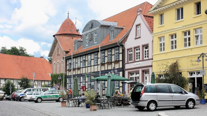Marktplatz in Dannenberg an der Elbe im Landkreis Lüchow-Dannenberg