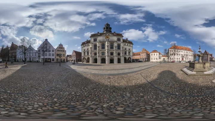 Rathaus in Lüneburg, historische Fassade am Marktplatz